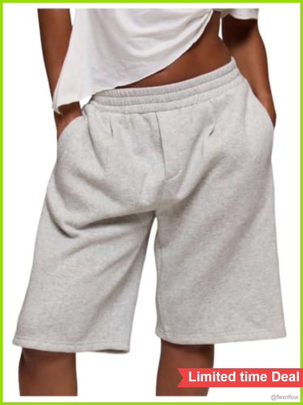 Wide Leg Baggy Sweat Shorts Comfy Casual Gym Outdoor Women's